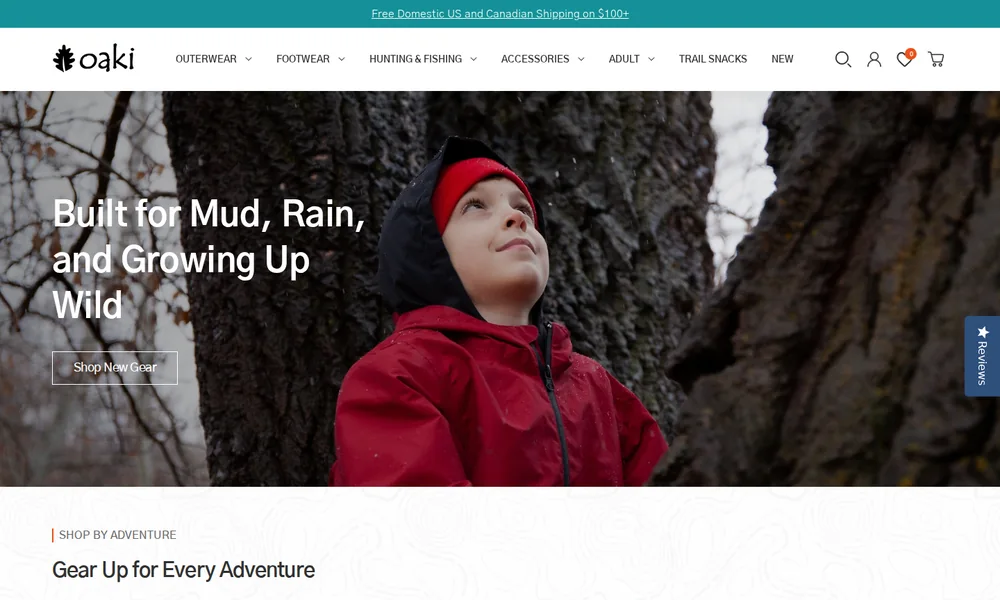 Oaki website preview